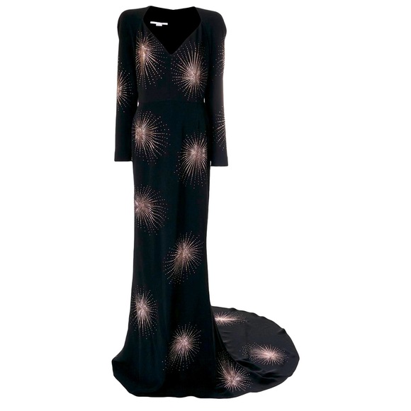 Stella McCartney black and gold gown